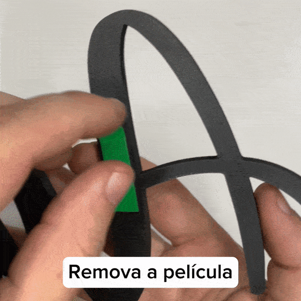 Demonstração do produto aplicado na parede